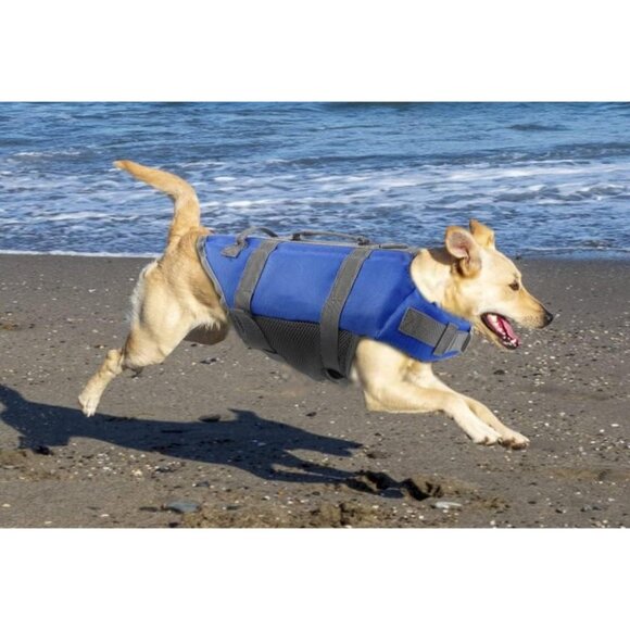 Dog Life Vests for Swimming, Adjustable with Reflective Stripes, M/L Dog Royal B - Picture 2 of 5